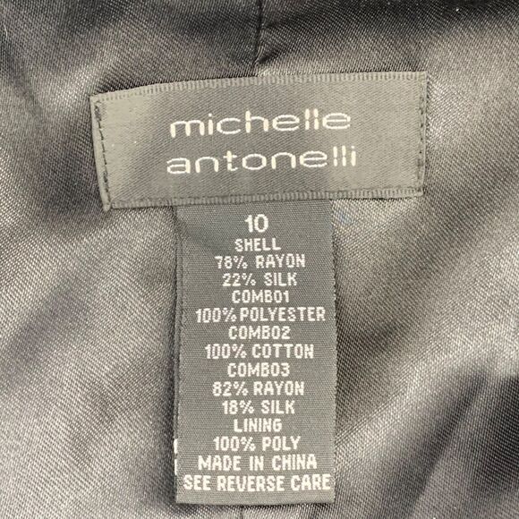 Vintage SZ 10 Black Midi Cocktail Dress Whimsigoth Velvet Silk Square Neck Goth - Picture 7 of 7